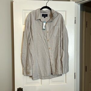 Even tide brushed cotton linen resort shirt